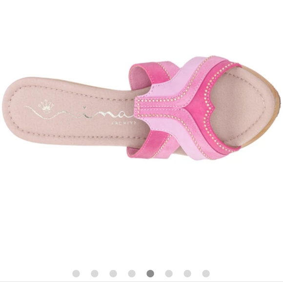 NIB LIMITED EDITION Nina Archive Reina Barbie Pink Suedette heels new size 7 - Picture 5 of 10